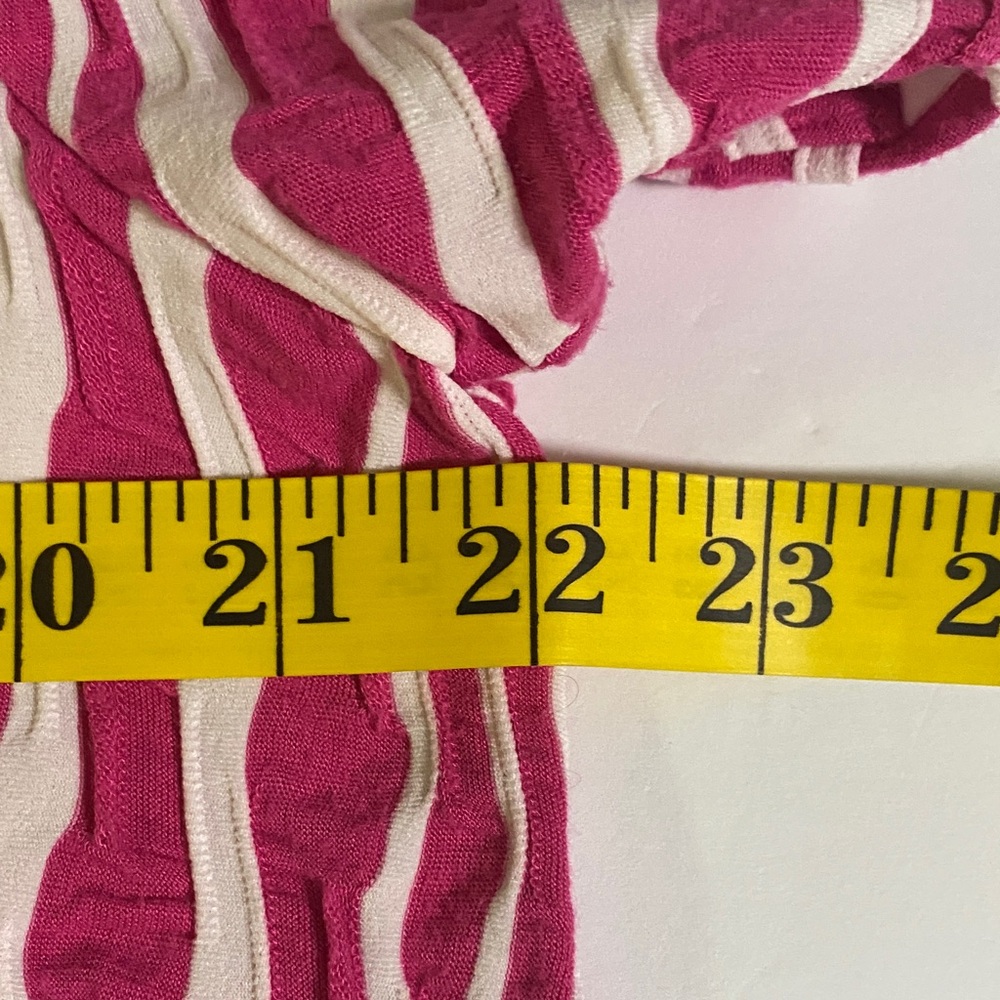 IC Collection by Connie K Vibrant Pink and White Women's Tunic Rayon Textured - Picture 7 of 8
